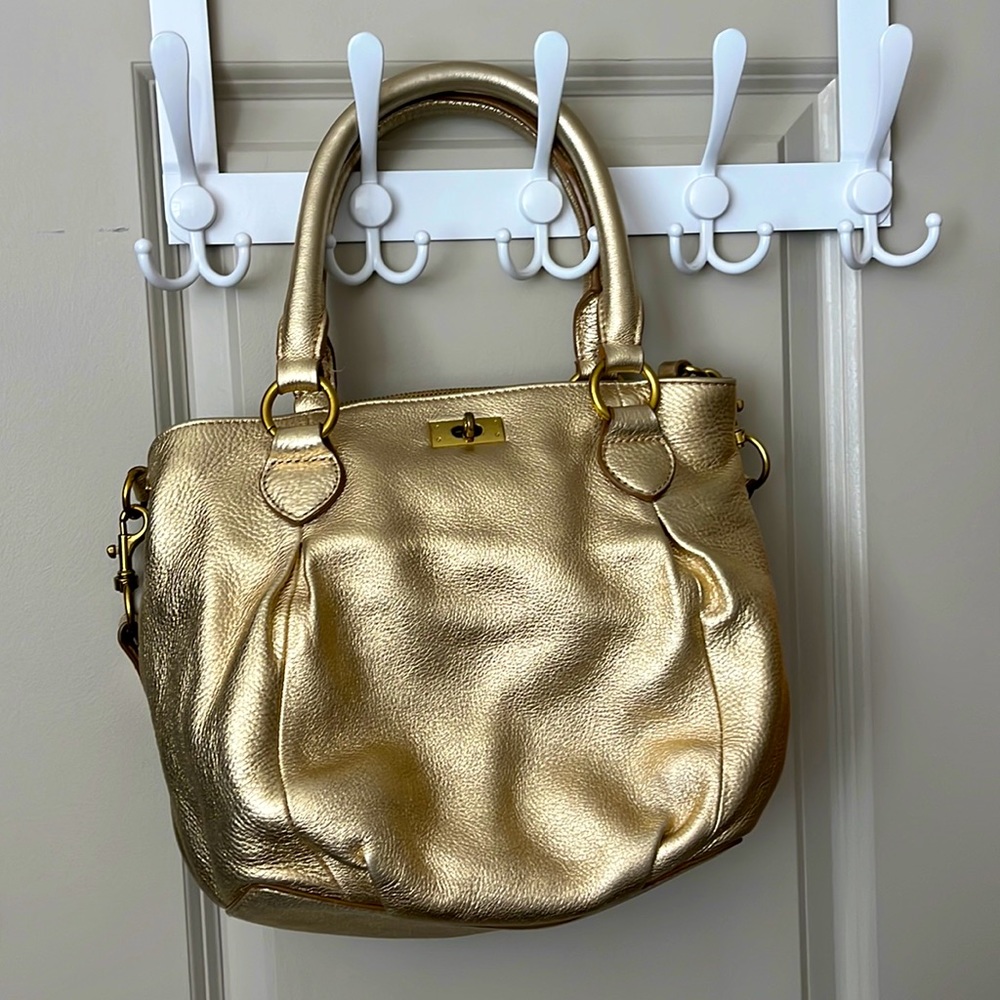 J. Crew Handbag w/ Crossbody Strap - Gold
